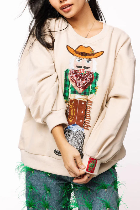 Queen of Sparkles Cowboy Nutcracker Sweater