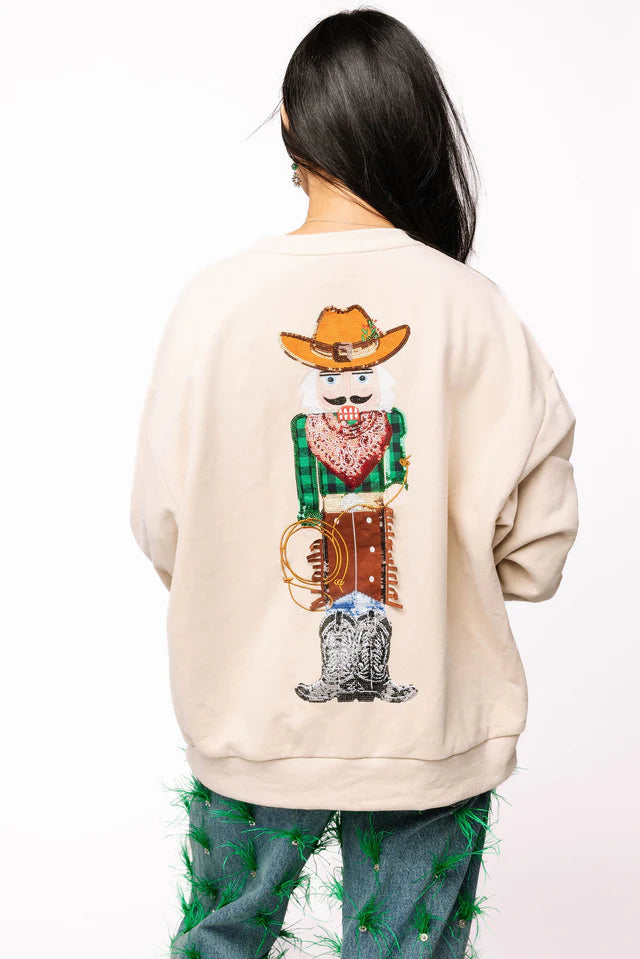 Queen of Sparkles Cowboy Nutcracker Sweater